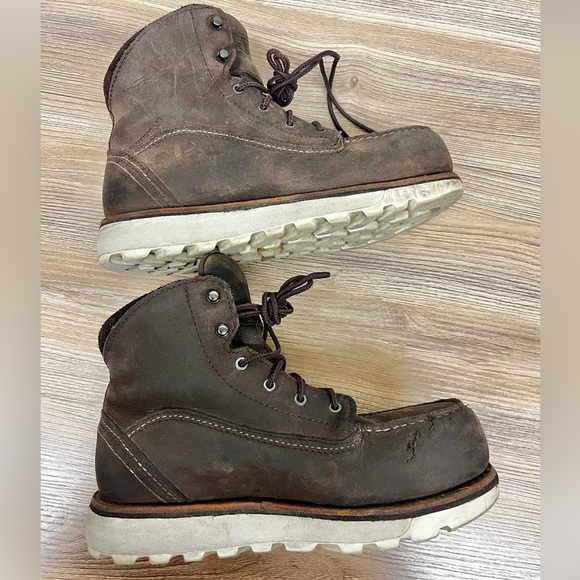 Red Wing Traction Tred Lite #2444 Size 6.5B Safety Toe Waterproof Work Boots - Picture 4 of 10